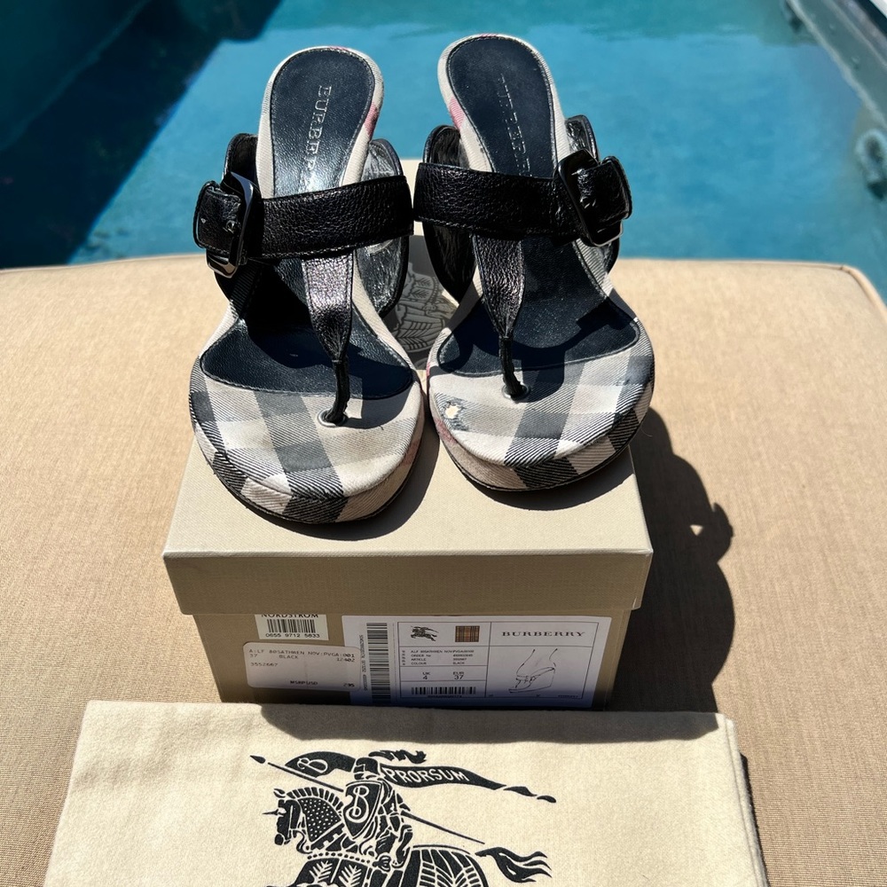 Burberry Wedge Sandals 37